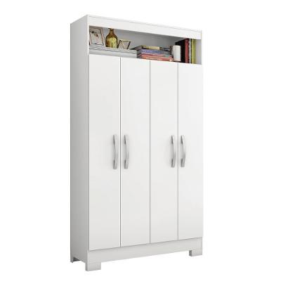 Armário Multiuso 4 Portas E Nicho Nt4040 Branco/rosa Notável Móveis Branco/rosa