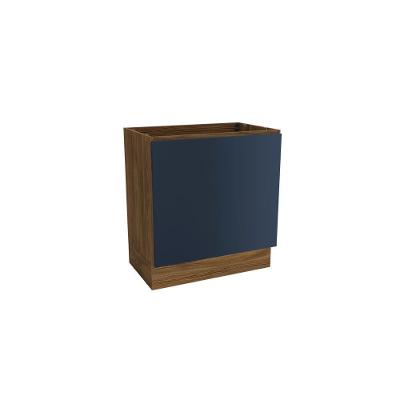 Balcão Para Forno De Embutir Celeste Kappesberg 100% Mdf Nogueira/azul 80cm