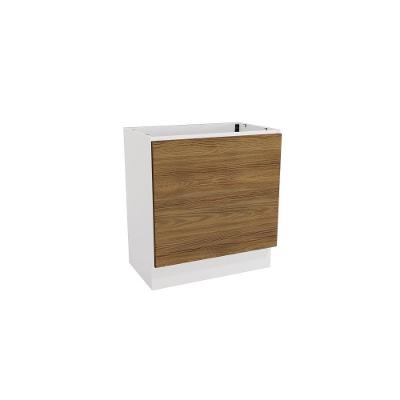 Balcão Para Forno De Embutir Celeste Kappesberg 100% Mdf Branco/nogueira 80cm