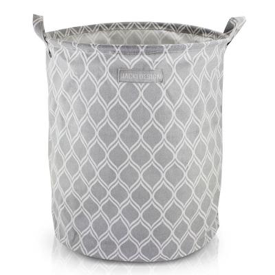 Cesto Para Roupa Suja- Brinquedos Tecido (g) - Linha Loft Cinza Claro