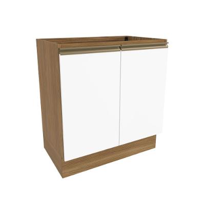 Balcão Celeste Kappesberg 100% Mdf 2 Portas Nogueira/branco 80cm