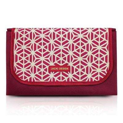 Tapete Para Piquenique Impermeável Tamanho Grande Bella Vitta Jacki Design Vermelho Escuro
