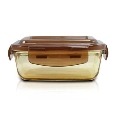 Pote De Vidro Hermético Marrom Tamanho Pequeno Jacki Design