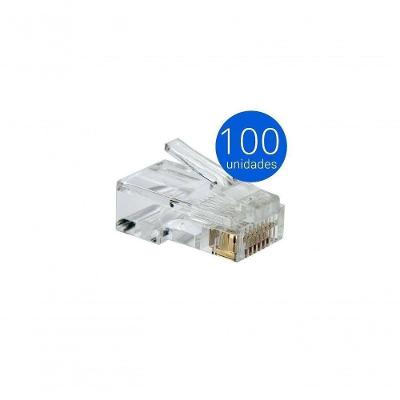 Kit 100 Conectores Macho Cat5e Rj45 Lite 