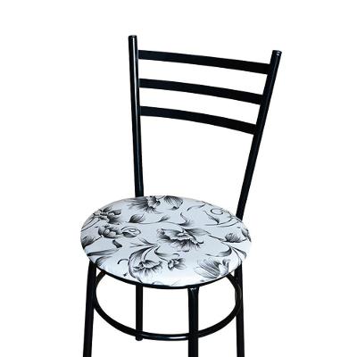 2 Cadeiras Para Cozinha Epoxi Preta Assento Floral Cor:floral Branco