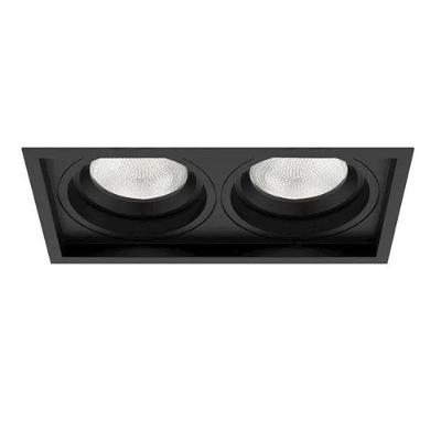 Spot Embutir Recuado Microborda Duplo Par20 Preto - Interlight
