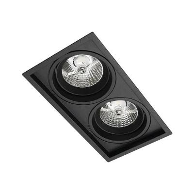 Spot Embutir Recuado Microborda Duplo Ar70 Preto - Interlight