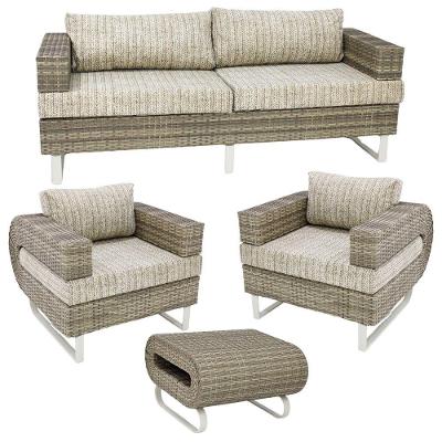 Conjunto De Sofá Completo Modelo Begônia Bege
