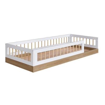 Cama Infantil Montessoriana Solteiro Aveiro Oak Branco
