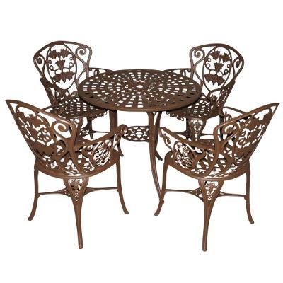 Conjunto De Mesa Para Jardim Com 4 Cadeiras Modelo Malbec Marrom
