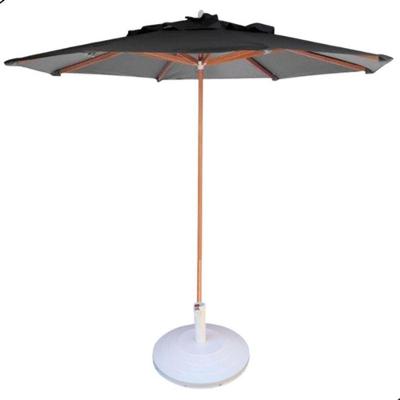 Ombrelone Guarda Sol 3,00 Metros De Madeira Com Base Preto