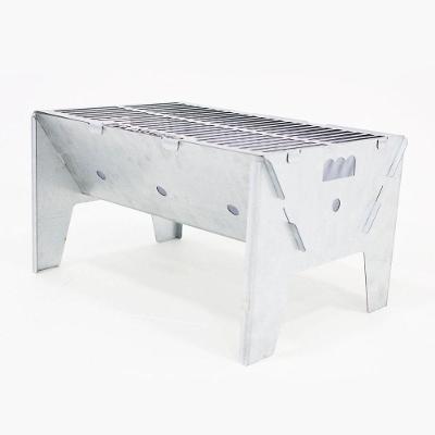 Churrasqueira Galvanizada Desmontável Cinza