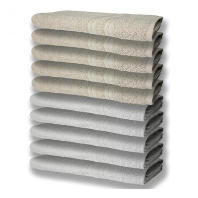 10 Toalhas Super Felpudas Grande E Grossa 5 Branco 5 Bege