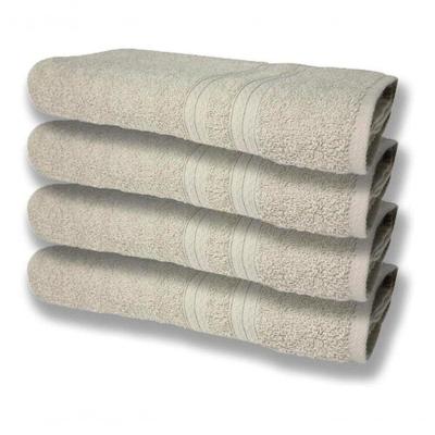 4 Toalhas Super Felpudas Grande E Grossa Algodão 80x150 Bege