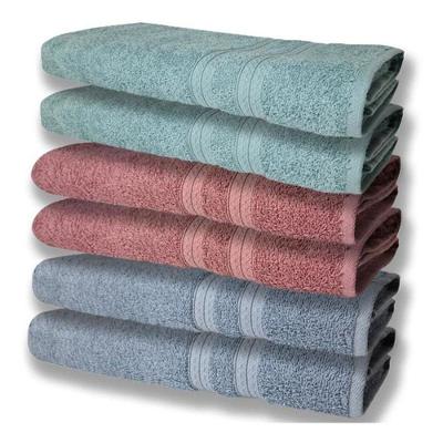 6 Toalhas Grande Super Felpudas E Grossa 80x150 Az+re+vd