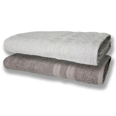 2 Toalhas Super Felpudas Grande E Grossa Algodão 80x150 Branco+cinza