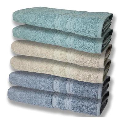 6 Toalhas Grande Super Felpudas E Grossa 80x150 Az+bg+vd