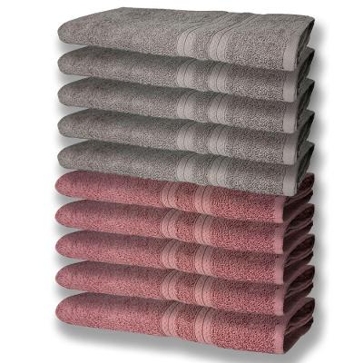 10 Toalhas Super Felpudas Grande E Grossa 80x150 5 Rosê 5 Cinza