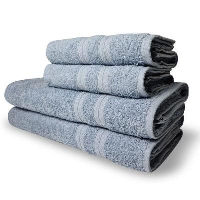 Jogo De Toalhas Itália Soft 4 Pçs - 2 Banho E 2 Rosto 430g/m² 100% Algodão Azul.