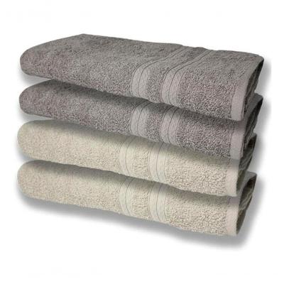 4 Toalhas Super Felpudas Grande E Grossa 80x150 Bege+cinza