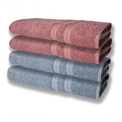 4 Toalhas Super Felpudas Grande E Grossa 80x150 Azul+rosê