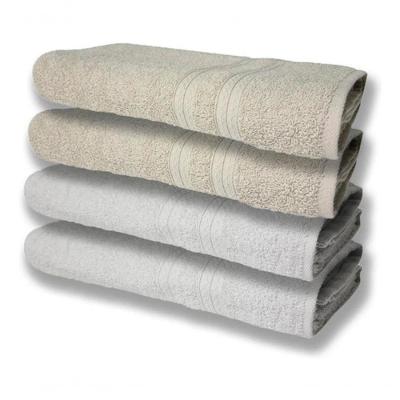 4 Toalhas Super Felpudas Grande E Grossa 80x150 Branco+bege