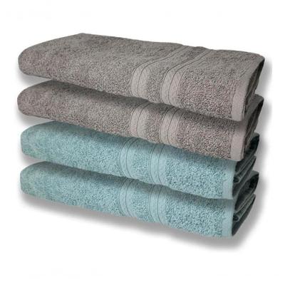 4 Toalhas Super Felpudas Grande E Grossa 80x150 Cinza+verde