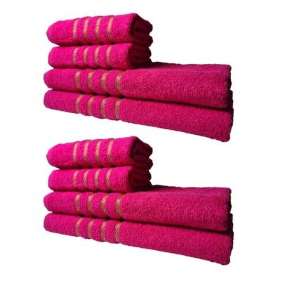 Kit 8 Toalhas Grossas E Grandes Montreal 4 Banhos 4 Rostos Rosa