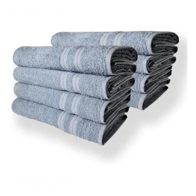 Kit 8 Toalhas De Banho Lisboa 430g/m 80x150cm Azul Claro