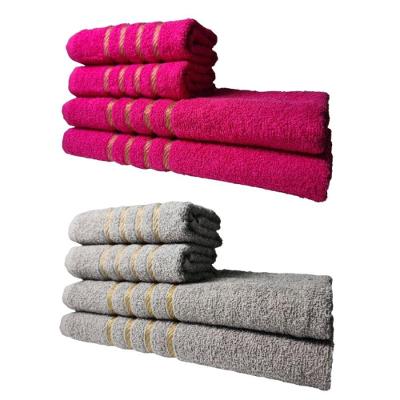 Kit 8 Toalhas Grossas E Grandes Montreal 4 Banhos 4 Rostos Rosa+cinza