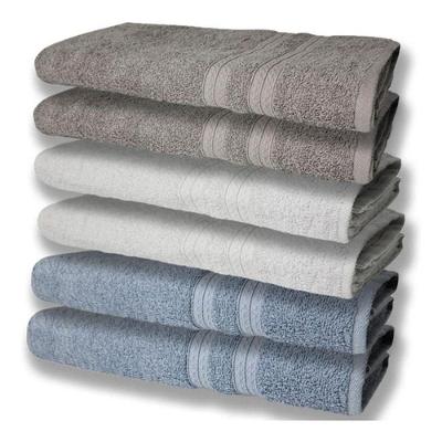 6 Toalhas Grande Super Felpudas E Grossa 80x150 Az+br+cz