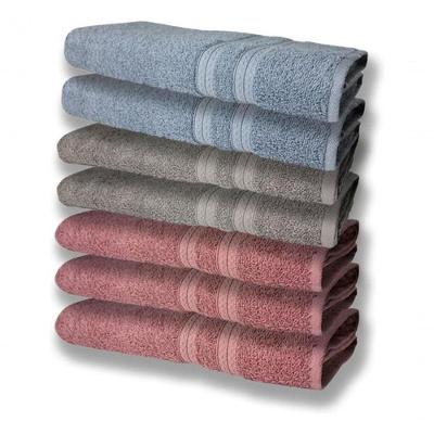 7 Toalhas Felpudas E Grossa 80x150 3 Rosê 2 Cinza 2 Azul