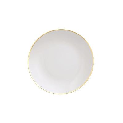 Prato Raso Tramontina Anna Em Porcelana Decorada Com Acabamento Em Fio Dourado 28cm Tramontina