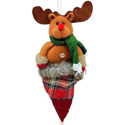 Decoração Enfeite árvore Natal Rena Com Saco Natalino 59cm