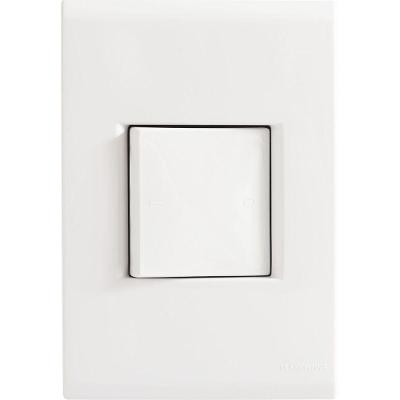 Conjunto 4x2 Com 1 Interruptor Bipolar Tramontina Liz 25 A 250 V Branco