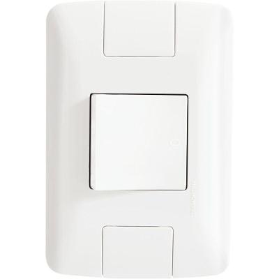 Conjunto 4x2 Com 1 Interruptor Bipolar Simples Tramontina Aria 25 A 250 V Branco