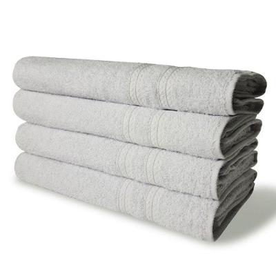 Kit 4 Toalhas De Banho 430g/m² Grande Super Grossa 80x150cm Itália Soft Branco