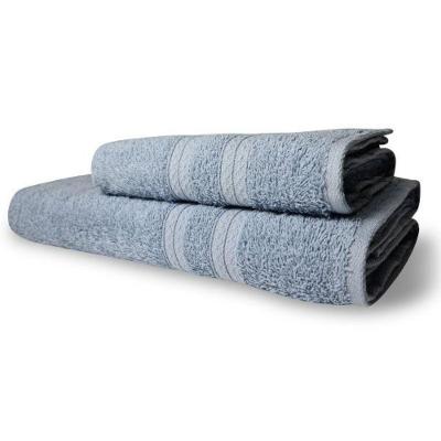 Jogo 2 Toalhas Itália Soft 1 Banho 1 Rosto Grossa 100% Algodão 430g/m² Azul Claro