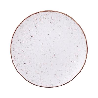 Prato Raso Rústico Grande 28cm Porcelana Decorada Tramontina