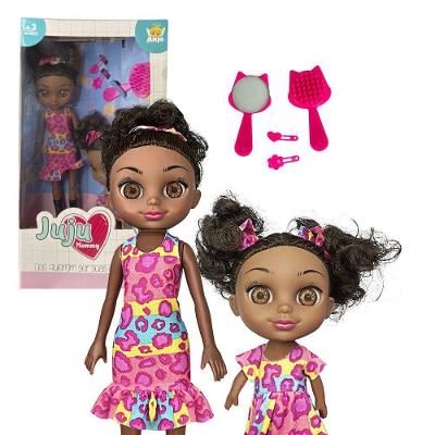 Boneca Juju Mommy Mamãe E Filhinha Negra Com Acessórios.