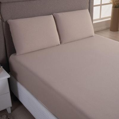 Jogo Cama Lençol Sonnet Solteiro Malha Lisa 100% Algodão Macio 2 Peças - Avelã