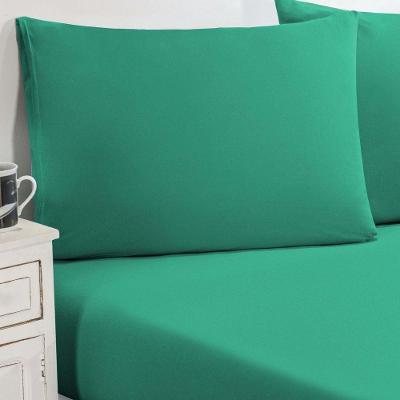 Jogo De Cama Malha Lençol 100% Algodão Gran Moratta 2 Peças Solteiro Verde Jade