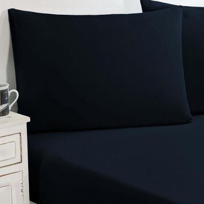 Jogo De Cama Malha Lençol 100% Algodão Gran Moratta 3 Peças Casal Azul Marinho
