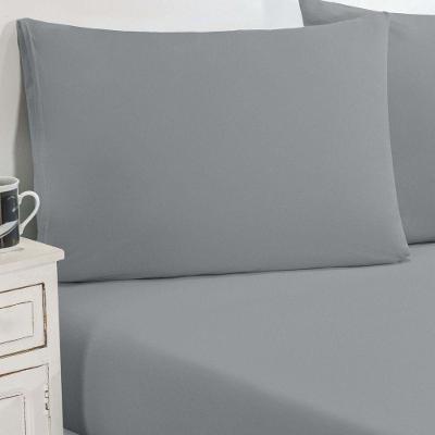 Jogo De Cama Malha Lençol 100% Algodão Gran Moratta 3 Peças King Cinza