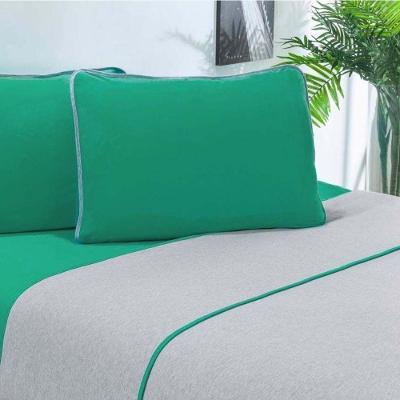 Jogo De Cama Malha Lençol 100% Algodão Urbano 4 Peças Queen Verde Jade-mescla