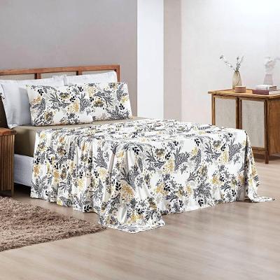 Jogo De Cama Malha Queen Quality 04 Peças Blossom