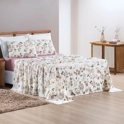 Jogo De Cama Malha Queen Quality 04 Peças Butterfly
