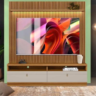 Rack Com Painel Com Led Para Tv Até 75 Polegadas Nature Off White Shop Jm