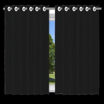 Cortina Blackout Preto Com Ilhós P- Varão 280x220cm Quarto