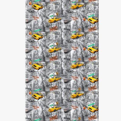 Cortina De Box Estampada Ny - Com Ganchos